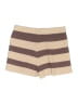 Pink Lily Stripes Brown Shorts Size XL - photo 1
