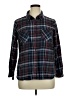Christopher & Banks Plaid Blue Long Sleeve Button-Down Shirt Size XL - photo 1