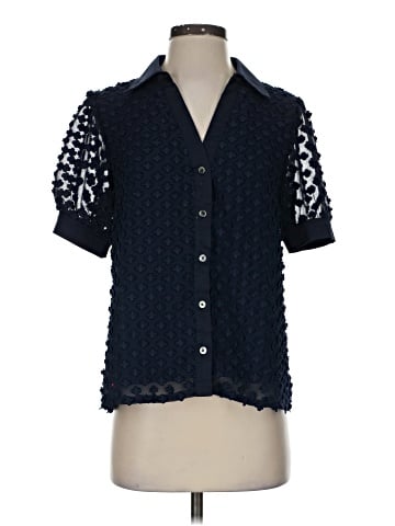 Pookie & Sebastian Short Sleeve Blouse (view 1)