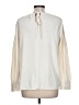 Ann Taylor 100% Polyester Ivory Long Sleeve Blouse Size L (petite) - photo 2
