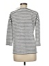 Talbots 100% Cotton Stripes Silver 3/4 Sleeve Top Size M (petite) - photo 2