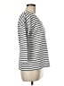Talbots 100% Cotton Stripes Silver 3/4 Sleeve Top Size M (petite) - photo 4