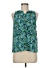 Ann Taylor LOFT 100% Polyester Green Sleeveless Blouse Size M - photo 1