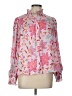 Fate 100% Polyester Floral Pink Long Sleeve Blouse Size L (estimated) - photo 1