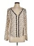 Astr 100% Polyester Ivory Long Sleeve Blouse Size L - photo 1