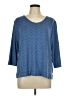 Jaclyn Intimates Blue 3/4 Sleeve Top Size L - photo 1