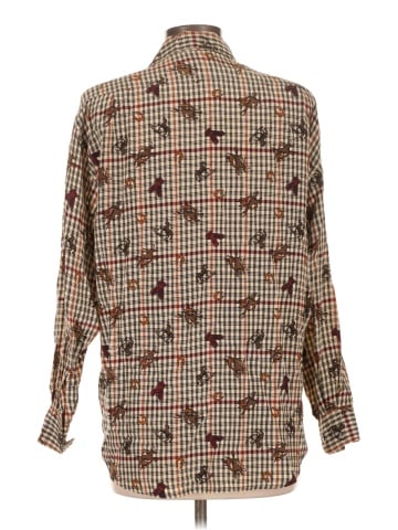 LINDA HUTTON 3/4 Sleeve Silk Top (view 2)