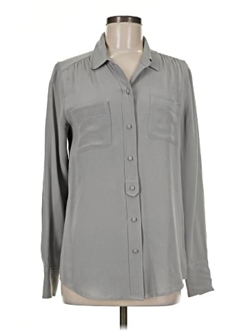 J.Crew Collection Long Sleeve Silk Top (view 1)