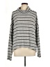 Saturday Sunday Stripes Silver Gray Turtleneck Sweater Size L - photo 1