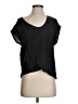 Three Dots Black Short Sleeve Top Size S - photo 1