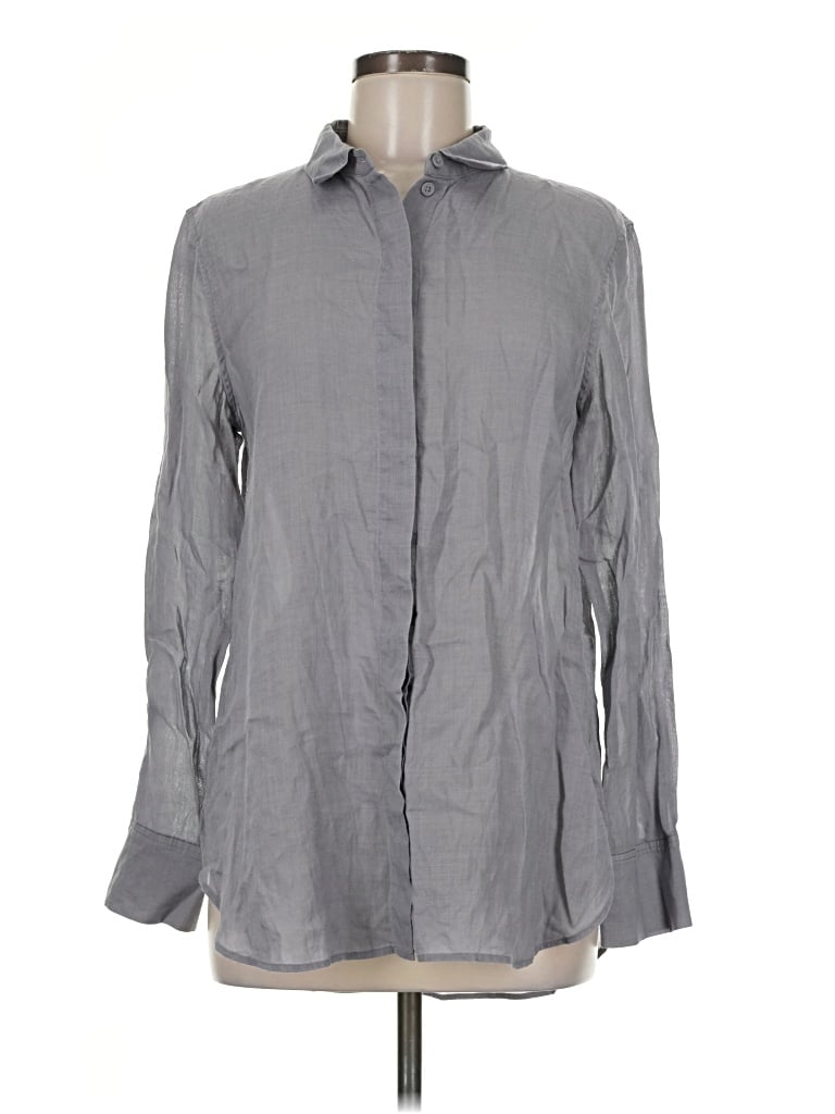 Pre-owned Cos Long Sleeve Button Down Shirt In Gray