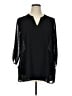 Maurices 100% Polyester Black 3/4 Sleeve Blouse Size XL - photo 1