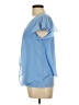 A. Byer 100% Polyester Blue Short Sleeve Blouse Size L - photo 5