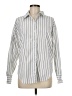 Express Stripes Silver Long Sleeve Button-Down Shirt Size M - photo 1