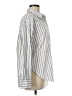 Express Stripes Silver Long Sleeve Button-Down Shirt Size M - photo 4