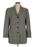 Talbots 100% Wool Houndstooth Gray Wool Blazer Size 12 - photo 1