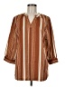Joan Rivers 100% Polyester Brown 3/4 Sleeve Blouse Size M - photo 1