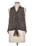 Xhilaration 100% Polyester Black Sleeveless Blouse Size M - photo 1