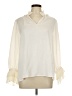 Jason Wu 100% Polyester Ivory Long Sleeve Blouse Size L - photo 1