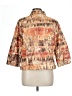 Chico's Print Orange Jacket Size Lg (2) - photo 2
