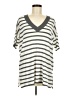 Wishlist Stripes Gray Short Sleeve Top Size M - photo 1