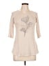 SJS Tan 3/4 Sleeve Top Size L - photo 1