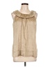 DressBarn 100% Polyester Tan Sleeveless Blouse Size L - photo 1