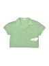 Kate Mack Green Short Sleeve Button-Down Shirt Size 8 - photo 1