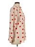 Ann Taylor LOFT Polka Dots Orange Long Sleeve Blouse Size L - photo 4