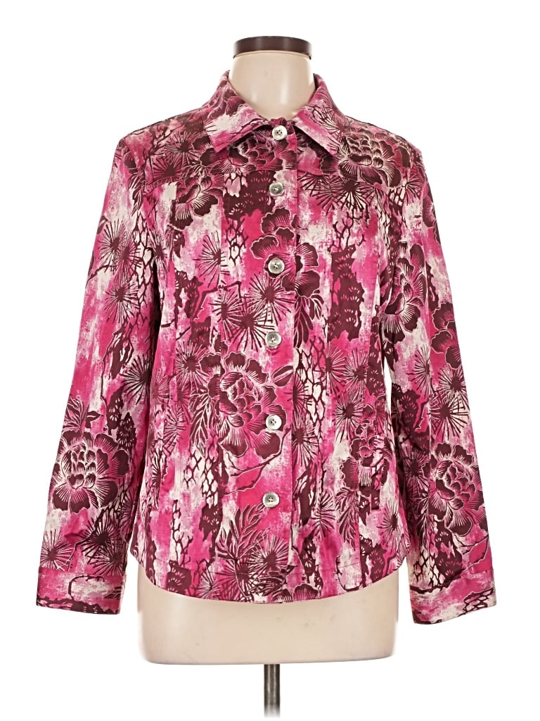 Pre-owned Chico's Long Sleeve Blouse In Pink