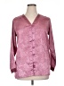 Assorted Brands 100% Polyester Burgundy Pink Long Sleeve Blouse Size M - photo 1