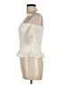 Bacio 100% Cotton Ivory Sleeveless Blouse Size L - photo 5