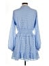 Aqua 100% Polyester Polka Dots Blue Casual Dress Size L - photo 2