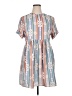 Lucky & Blessed 100% Polyester Print Blue Casual Dress Size XL - photo 1