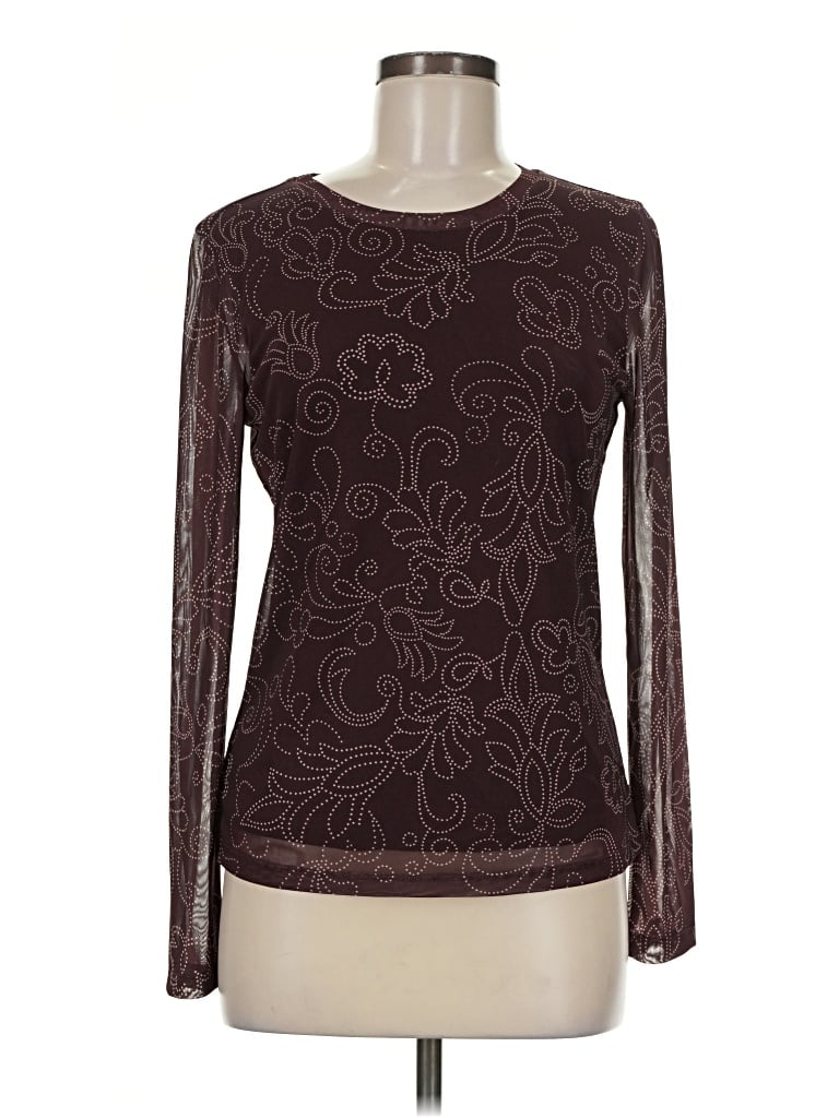Pre-owned Sanctuary Long Sleeve T-shirt In Brown