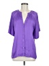 Ann Taylor 100% Polyester Purple Short Sleeve Blouse Size M - photo 1