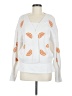 Moon & Madison 100% Acrylic Hearts White Pullover Sweater Size M - photo 1