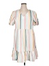Shein Curve Stripes White Casual Dress Size 1X - photo 1