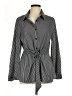 Grace Karin Stripes Black Long Sleeve Blouse Size L - photo 1