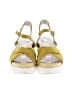 Second Skin 100% Leather Yellow Wedges Size EU 38 - photo 2