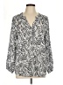 Passport Silver Long Sleeve Blouse Size L (petite) - photo 1