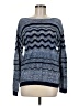 Evolution by Cyrus Chevron-herringbone Blue Pullover Sweater Size M - photo 1
