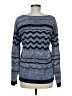 Evolution by Cyrus Chevron-herringbone Blue Pullover Sweater Size M - photo 2