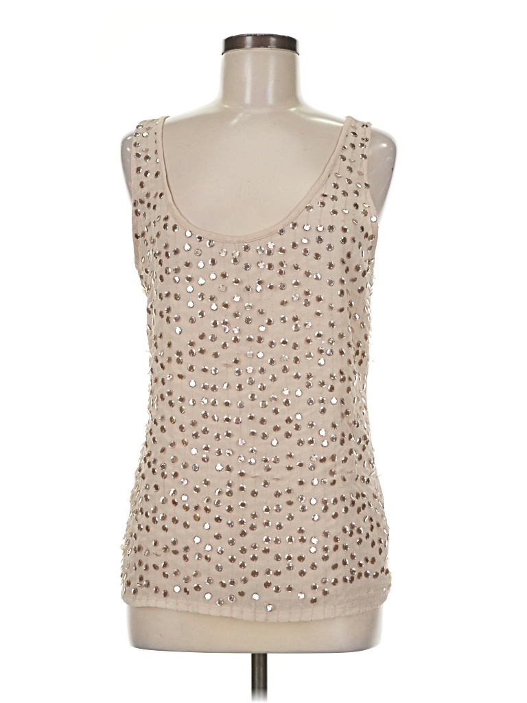 Pre-owned Worthington Sleeveless Top Tan Scoop Neck Tops