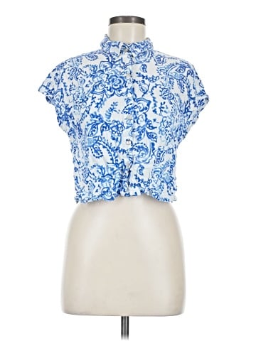 Caroline Constas Short Sleeve Blouse (view 1)