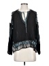 Free People 100% Viscose Black 3/4 Sleeve Blouse Size S - photo 1