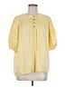 Ann Taylor 100% Polyester Yellow 3/4 Sleeve Blouse Size M - photo 1