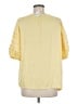 Ann Taylor 100% Polyester Yellow 3/4 Sleeve Blouse Size M - photo 2