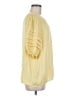Ann Taylor 100% Polyester Yellow 3/4 Sleeve Blouse Size M - photo 4
