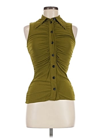 Proenza Schouler White Label Sleeveless Button-Down Shirt (view 1)